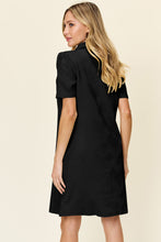 Load image into Gallery viewer, Double Take Full Size Texture Collared Neck Short Sleeve Dress