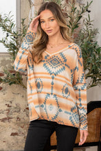 Load image into Gallery viewer, Sew In Love Full Size Printed French Terry V-Neck T-Shirt