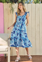 Load image into Gallery viewer, Hailey & Co Full Size Floral Ruffled Sleeveless Midi Dress