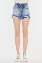 Load image into Gallery viewer, Kancan High Rise Frayed Hem Denim Shorts