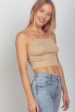 Load image into Gallery viewer, VERY J Cable Knit Seamless Cropped Cami