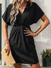 Load image into Gallery viewer, Ruched Short Sleeve Mini Dress