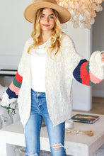 Load image into Gallery viewer, Haptics Full Size Color Block Open Front Cardigan
