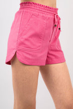 Load image into Gallery viewer, VERY J Drawstring Elastic Waist Linen Shorts
