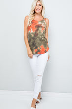 Load image into Gallery viewer, Celeste Full Size Backside Bow Tie Tie Dye Tank