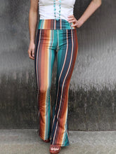 Load image into Gallery viewer, High Waist Striped Bootcut Pants