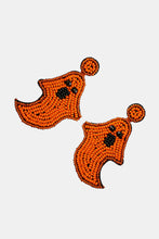 Load image into Gallery viewer, Ghost Shape Beaded Dangle Earrings
