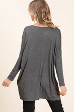 Load image into Gallery viewer, BOMBOM Round Neck Long Sleeve Oversized Top