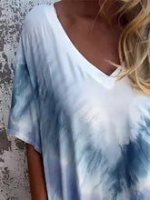 Load image into Gallery viewer, Full Size Pocketed Tie-Dye Short Sleeve Dress