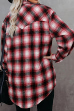 Load image into Gallery viewer, Full Size Plaid Collared Neck Long Sleeve Shirt