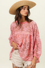 Load image into Gallery viewer, BiBi Floral Lace Long Sleeve Top