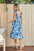 Load image into Gallery viewer, Hailey & Co Full Size Floral Ruffled Sleeveless Midi Dress
