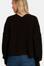 Load image into Gallery viewer, Zenana Open Front Drop Shoulder Sweater Cardigan