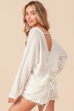 Load image into Gallery viewer, BiBi Waffled Backless Drawstring T-Shirt