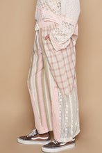 Load image into Gallery viewer, POL Drawstring Plaid Print Lace Straight Pants
