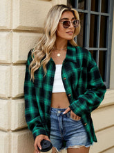 Load image into Gallery viewer, Plaid Collared Neck Long Sleeve Shirt