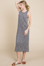 Load image into Gallery viewer, BOMBOM Round Neck Slit Midi Tank Dress