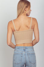 Load image into Gallery viewer, VERY J Cable Knit Seamless Cropped Cami