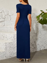 Load image into Gallery viewer, Surplice Short Sleeve Maxi Dress