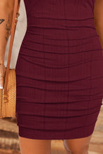 Load image into Gallery viewer, Ruched Round Neck Sleeveless Dress
