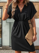 Load image into Gallery viewer, Ruched Short Sleeve Mini Dress
