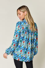 Load image into Gallery viewer, Double Take Full Size Printed Balloon Sleeve Blouse