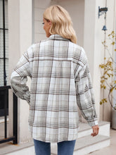Load image into Gallery viewer, Mandy Pocketed Plaid Collared Neck Long Sleeve Shirt