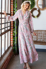 Load image into Gallery viewer, First Love Paisley Print Tie-Back Long Sleeve Maxi Dress