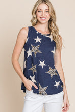Load image into Gallery viewer, BOMBOM Star Print Waffle Knit Tank