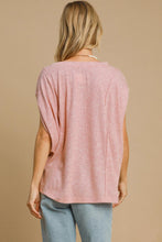 Load image into Gallery viewer, Umgee Exposed Seam Round Neck Batwing Sleeve Knit Top