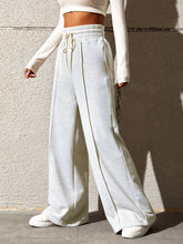 Load image into Gallery viewer, Honey Drawstring Elastic Waist Wide Leg Pants