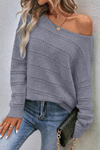 Load image into Gallery viewer, Boat Neck Dropped Shoulder Sweater