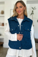 Load image into Gallery viewer, Double Take Full Size Pocketed Texture Snap Down Vest Coat