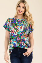 Load image into Gallery viewer, Celeste Full Size Round Neck Short Sleeve Floral T-Shirt
