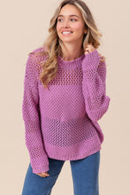 Load image into Gallery viewer, BiBi Openwork Long Sleeve Knit Top