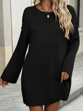 Load image into Gallery viewer, Round Neck Dropped Shoulder Sweater