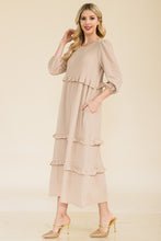 Load image into Gallery viewer, Celeste Full Size Tiered-Ruffle Midi Dress