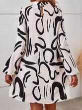 Load image into Gallery viewer, Printed Mock Neck Long Sleeve Mini Dress
