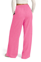Load image into Gallery viewer, Drawstring Elastic Waist Wide Leg Pants