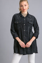 Load image into Gallery viewer, Umgee Raw Hem Button Down Denim Jacket with Chest Pockets