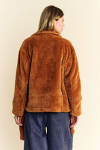 Load image into Gallery viewer, Davi & Dani Fuzzy Zip Up Collared Neck Jacket