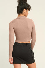 Load image into Gallery viewer, HYFVE Ribbed Double Zip Cropped Cardigan