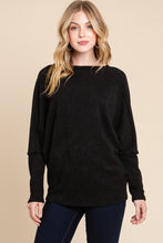 Load image into Gallery viewer, BOMBOM Drop Shoulder Long Sleeve Knit Top