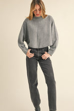 Load image into Gallery viewer, Mable Round Neck Dolman Sleeve Cropped Sweater