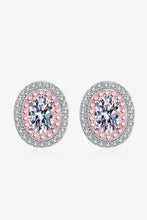 Load image into Gallery viewer, Platinum-Plated Moissanite Stud Earrings