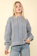 Load image into Gallery viewer, VERY J Two Tone Long Sleeve Sweater