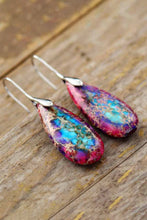 Load image into Gallery viewer, Handmade Teardrop Shape Natural Stone Dangle Earrings