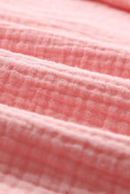 Load image into Gallery viewer, Half Button Pleated Detail Textured Top