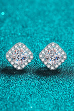 Load image into Gallery viewer, 925 Sterling Silver Inlaid 2 Carat Moissanite Square Stud Earrings