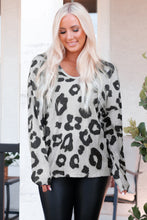 Load image into Gallery viewer, Leopard Round Neck Dropped Shoulder Top